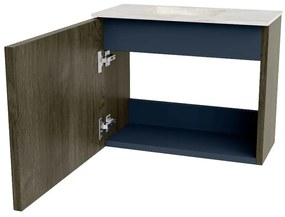 Mondiaz Joya DLux 50cm toiletmeubel shadow met wastafel faye links zonder kraangat ostra