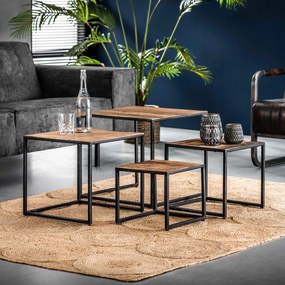 Set Van 4 Vierkante Salontafels - 50 X 50cm.