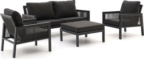 Stoel-bank loungeset Manifesto | 4 personen | Loungeset Grijs | Aluminium | 168x82cm | Kees Smit Tuinmeubelen