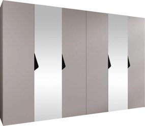 Kledingkast Hartford 627, Kasjmier, Zwart, 202x300x52cm, 210.5 kg, Kledingkast deuren: Met scharnieren