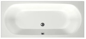 Xenz Cuba Duobad - 180x80x51 - afvoer Midden - acryl - wit mat 6828-03