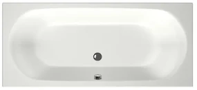 Xenz Cuba Duobad - 180x80x51 - afvoer Midden - acryl - wit mat 6828-03