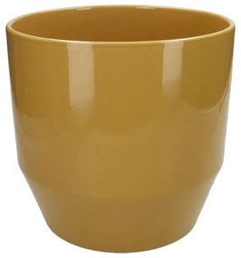 Bloempot, aardewerk, okergeel,Ø 23 cm