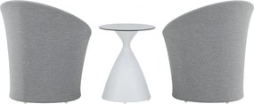 The Outsider Lounge/Balkon Set- Luuk - Wit/Grijs - Tafel - 2 Kussens - The Outsider