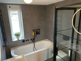 Vloertegel 90x90 Cm Betonlook Fairy Dark Donker Grijs H96