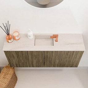Mondiaz Joya DLux 90cm toiletmeubel dusk met wastafel faye midden 1 kraangat meli