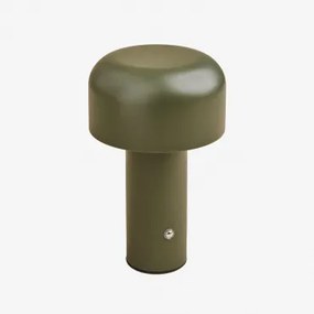 Draadloze Led-tafellamp Van Ijzer Loentia Groen – Intens Olijf - Sklum