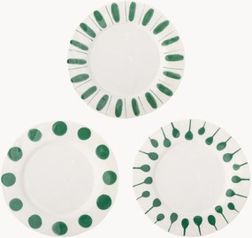 Handbeschilderde dinerborden Linora, 3-delig