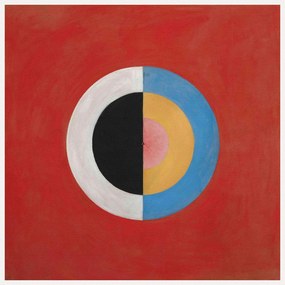 Kunstdruk The Swan No.17 (Red, Black, White Abstract) - Hilma af Klint, (40 x 40 cm)