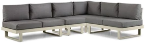 Hoek loungeset 6 personen Aluminium Taupe Lifestyle Garden Furniture Lorenzo