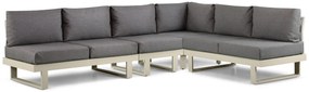 Hoek loungeset 6 personen Aluminium Taupe  Lifestyle Garden Furniture Lorenzo