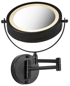 Design badkamerspiegel zwart incl. LED verstelbaar IP44 - Vicino Modern IP44 rond Lamp