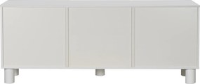 Dressoir Met Grote Ribbels Wit 180 Cm - 180x40x75cm.