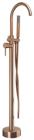 Vloeren  badmengkraan Rea Lungo brush copper