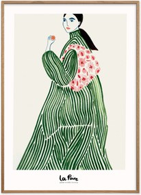 Ingelijste digitale print Green Coat