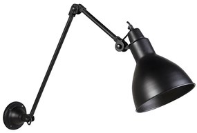 Industriële wandlamp zwart verstelbaar - Wye Industriele / Industrie / Industrial, Landelijk E27 Binnenverlichting Lamp