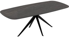 Goossens Excellent Eettafel Cipressen, Semi rechthoekig 200 x 90 cm