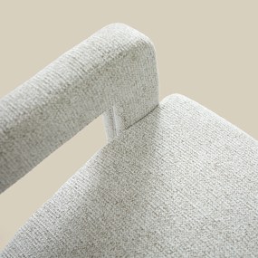 Japandi Fauteuil Creme Stof