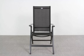 Hartman Napoli/Kings 4-persoons verstelbare tuinset 180x100 cm. - Antraciet