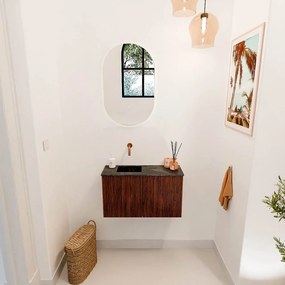 Mondiaz Joya DLux 70cm toiletmeubel ruby met wastafel faye links zonder kraangat lava