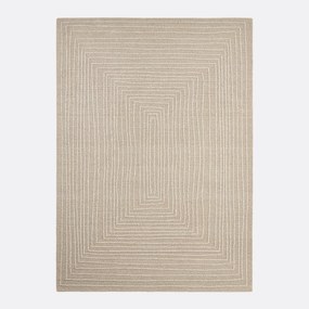 Handgetuft vloerkleed, geborduurde wol, IKAR