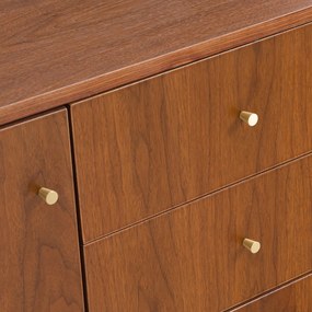 Klein vintage buffetkast in fineernotenhout, Ronda