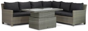 Dining Loungeset Wicker Taupe 6 personen Garden Collections Lusso/Hamilton