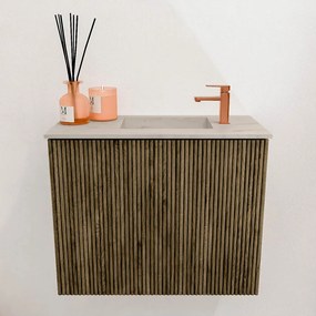 Mondiaz Joya DLux 50cm toiletmeubel dusk met wastafel faye rechts 1 kraangat opalo