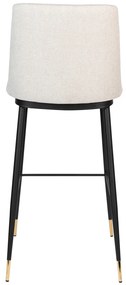 Hoge Barstoel Van Stof Beige
