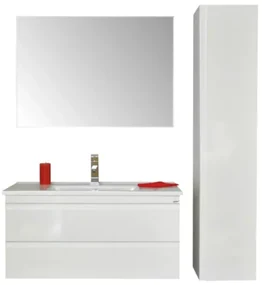 Sanicare Q7 badkamermeubel 65cm met 2 laden hoogglans wit