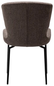 Dan-Form Glory Swivel Draaibare Eetkamerstoel Bruin Boucle