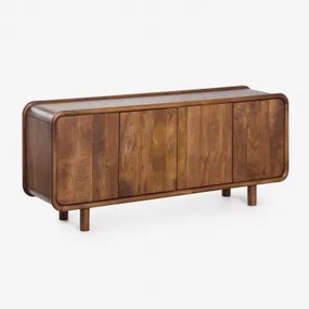 Dressoir 175x45 Cm Van Mangohout Gina Donker Handvat Hout - Sklum