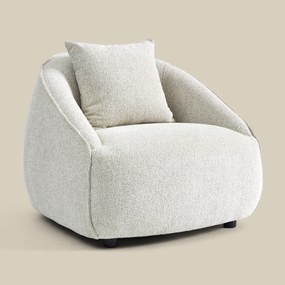 Creme Fauteuil Met Ronde Rugleuning