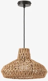 Maslany Plafondlamp Van Gevlochten Papier Zwart & Natuurlijk Ø35 Cm - ↑20 Cm Maslany - Sklum