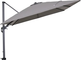 Garden Impressions Hawaii zweefparasol 300x300 cm - frame carbon black - licht grijs doek