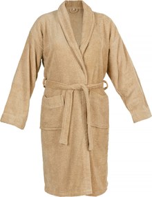 Badjas - 100% Katoen, waarvan 50% Gerecyclede Katoen - GRS Gecertificeerd - Maat M - Warm Sand