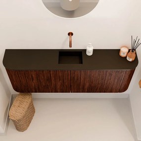 Mondiaz Joya 125cm toiletmeubel ronding links/rechts ruby met wastafel faye midden zonder kraangat urban