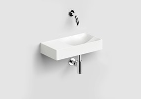 Clou Vale keramische fontein 38cm wit mat met Freddo toiletkraan chroom