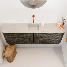 Mondiaz Joya DLux 125cm toiletmeubel ronding links/rechts shadow met wastafel faye midden zonder kraangat opalo