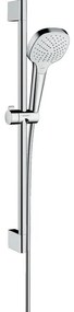 Hansgrohe Croma Select E Vario glijstangset met Croma Select E Vario handdouche 65cm met Isiflex`B doucheslang 160cm wit/chroom 26582400