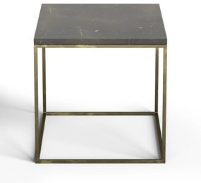 Bijzettafel in used messing/marmer Mahaut