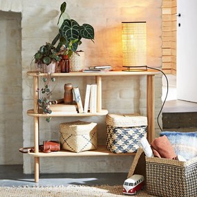 Asymetrische Wandtafel in massief eik, Crueso