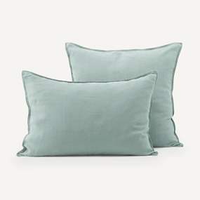 Kussensloop in gewassen hennep, Helm