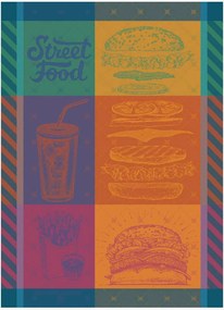 Jacquard theedoeken Street Food Usa Gourmand, 4-delig