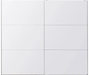 Goossens Kledingkast Easy Storage Sdk, 253 cm breed, 220 cm hoog, 2x 3 paneel glas schuifdeuren
