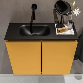 Mondiaz Ture 60cm toiletmeubel ocher met wastafel urban links geen kraangat
