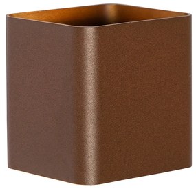 Moderne wandlamp roestbruin incl. LED IP54 vierkant - Evi
