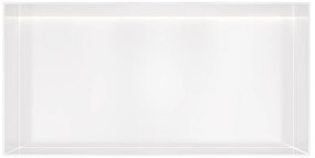 Hotbath &More frameless inbouwnis met verlichting 30x60x10cm wit mat