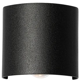 Buiten wandlamp zwart incl. LED 2-lichts IP54 - Silly