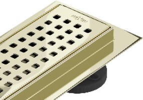 Mexen Flat 360° M08 draaibare douchegoot 100 cm, goud - 1525100-40